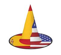 OIBNKCN American Spain Flag Halloween Hat Witch Hat - Perfect for Women, Men,Witches Hat Decor for Hanging, and Party Use