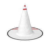 OIBNKCN Black and white grid6 Halloween Hat Witch Hat â€“ Perfect for Women, Men,Witches Hat Decor for Hanging, and Party Use