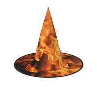 OIBNKCN Burning flames Halloween Hat Witch Hat â€“ Perfect for Women, Men,Witches Hat Decor for Hanging, and Party Use
