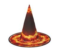 OIBNKCN Burning Ring of Fire Halloween Hat Witch Hat â€“ Perfect for Women, Men,Witches Hat Decor for Hanging, and Party Use