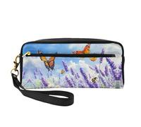 OIBNKCN Butterflies dance Versatile Travel Makeup Bag - Double-Sided Print, Ultra-Soft PU Leather Cosmetic Organizer for Women, Mothers Day Gifts & Teacher Appreciation