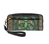 OIBNKCN Circle around Versatile Travel Makeup Bag - Double-Sided Print, Ultra-Soft PU Leather Cosmetic Organizer for Women, Mothers Day Gifts & Teacher Appreciation