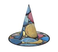 OIBNKCN colored stone Halloween Hat Witch Hat â€“ Perfect for Women, Men,Witches Hat Decor for Hanging, and Party Use