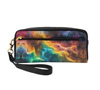 OIBNKCN Colorful Aurora Versatile Travel Makeup Bag - Double-Sided Print, Ultra-Soft PU Leather Cosmetic Organizer for Women, Mothers Day Gifts & Teacher Appreciation