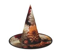 OIBNKCN Colorful flowers. Halloween Hat Witch Hat – Perfect for Women, Men,Witches Hat Decor for Hanging, and Party Use