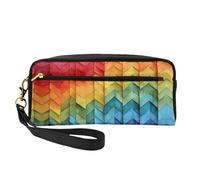 OIBNKCN Colorful origami Versatile Travel Makeup Bag - Double-Sided Print, Ultra-Soft PU Leather Cosmetic Organizer for Women, Mothers Day Gifts & Teacher Appreciation