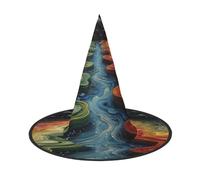 OIBNKCN Colorful River Halloween Hat Witch Hat â€“ Perfect for Women, Men,Witches Hat Decor for Hanging, and Party Use