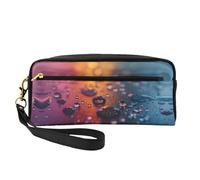 OIBNKCN Colorful water droplets Versatile Travel Makeup Bag - Double-Sided Print, Ultra-Soft PU Leather Cosmetic Organizer for Women, Mothers Day Gifts & Teacher Appreciation