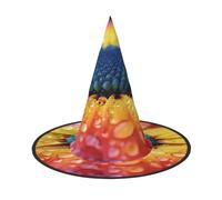 OIBNKCN Dew Chrysanthemum Halloween Hat Witch Hat – Perfect for Women, Men,Witches Hat Decor for Hanging, and Party Use