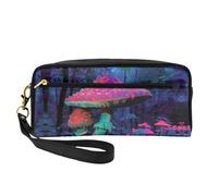 OIBNKCN Fantasy Magic Mushroom Versatile Travel Makeup Bag - Double-Sided Print, Ultra-Soft PU Leather Cosmetic Organizer for Women, Mothers Day Gifts & Teacher Appreciation