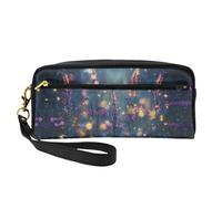 OIBNKCN Fireflies in the garden Versatile Travel Makeup Bag - Double-Sided Print, Ultra-Soft PU Leather Cosmetic Organizer for Women, Mothers Day Gifts & Teacher Appreciation