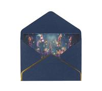 OIBNKCN Fireflies in the gardenUnique Elegant Greeting Cards-Blank Inside, All Occasion Card Assortment,Includes Envelopes and Gold Stickers.