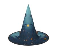 OIBNKCN Fireflies under the glow Halloween Hat Witch Hat - Perfect for Women, Men,Witches Hat Decor for Hanging, and Party Use