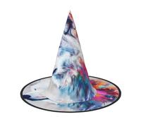 OIBNKCN Gentle Samoyed Dog Halloween Hat Witch Hat – Perfect for Women, Men,Witches Hat Decor for Hanging, and Party Use