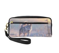 OIBNKCN Huskies running in the snow Versatile Travel Makeup Bag - Double-Sided Print, Ultra-Soft PU Leather Cosmetic Organizer for Women, Mothers Day Gifts & Teacher Appreciation
