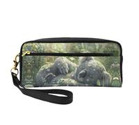 OIBNKCN Kangaroo dreaming on the grassland Versatile Travel Makeup Bag - Double-Sided Print, Ultra-Soft PU Leather Cosmetic Organizer for Women, Mothers Day Gifts & Teacher Appreciation