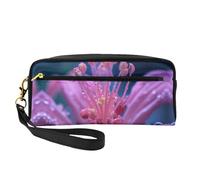 OIBNKCN Lily flowers filled with dew Versatile Travel Makeup Bag - Double-Sided Print, Ultra-Soft PU Leather Cosmetic Organizer for Women, Mothers Day Gifts & Teacher Appreciation