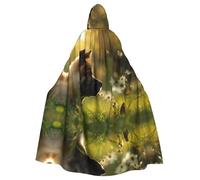 OIBNKCN Loyal, honest and adorable little dog Suitable for both men and women, adult hooded robes, cloaks, knights, stylish and cool role-playing costumes