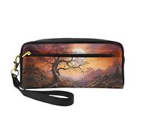 OIBNKCN Maple trees under the mysterious sun Versatile Travel Makeup Bag - Double-Sided Print, Ultra-Soft PU Leather Cosmetic Organizer for Women, Mothers Day Gifts & Teacher Appreciation