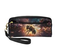 OIBNKCN Mysterious and evil bees Versatile Travel Makeup Bag - Double-Sided Print, Ultra-Soft PU Leather Cosmetic Organizer for Women, Mothers Day Gifts & Teacher Appreciation