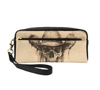 OIBNKCN mysterious skeleton Versatile Travel Makeup Bag - Double-Sided Print, Ultra-Soft PU Leather Cosmetic Organizer for Women, Mothers Day Gifts & Teacher Appreciation