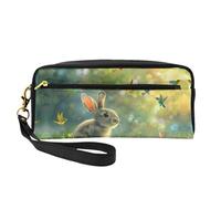 OIBNKCN naive little rabbit Versatile Travel Makeup Bag - Double-Sided Print, Ultra-Soft PU Leather Cosmetic Organizer for Women, Mothers Day Gifts & Teacher Appreciation