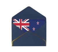 OIBNKCN New Zealand FlagUnique Elegant Greeting Cards-Blank Inside, All Occasion Card Assortment,Includes Envelopes and Gold Stickers.