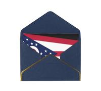 OIBNKCN Ohio State FlagUnique Elegant Greeting Cards-Blank Inside, All Occasion Card Assortment,Includes Envelopes and Gold Stickers.