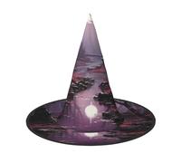 OIBNKCN Peaceful Night Halloween Hat Witch Hat – Perfect for Women, Men,Witches Hat Decor for Hanging, and Party Use