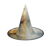 OIBNKCN Poetic landscape painting Halloween Hat Witch Hat - Perfect for Women, Men,Witches Hat Decor for Hanging, and Party Use