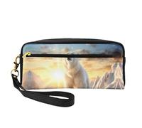 OIBNKCN Polar bear under the sunshine Versatile Travel Makeup Bag - Double-Sided Print, Ultra-Soft PU Leather Cosmetic Organizer for Women, Mothers Day Gifts & Teacher Appreciation
