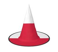 OIBNKCN Polish flag Halloween Hat Witch Hat – Perfect for Women, Men,Witches Hat Decor for Hanging, and Party Use