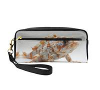 OIBNKCN Pure Lizard Versatile Travel Makeup Bag - Double-Sided Print, Ultra-Soft PU Leather Cosmetic Organizer for Women, Mothers Day Gifts & Teacher Appreciation