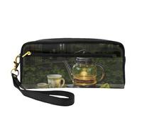 OIBNKCN Quiet tea set Versatile Travel Makeup Bag - Double-Sided Print, Ultra-Soft PU Leather Cosmetic Organizer for Women, Mothers Day Gifts & Teacher Appreciation