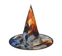 OIBNKCN Running wild horses Halloween Hat Witch Hat – Perfect for Women, Men,Witches Hat Decor for Hanging, and Party Use