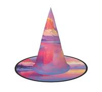 OIBNKCN snow capped mountains Halloween Hat Witch Hat â€“ Perfect for Women, Men,Witches Hat Decor for Hanging, and Party Use