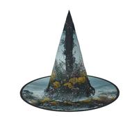 OIBNKCN Snow Cross Halloween Hat Witch Hat â€“ Perfect for Women, Men,Witches Hat Decor for Hanging, and Party Use
