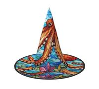 OIBNKCN The abstract colored octopus Halloween Hat Witch Hat - Perfect for Women, Men,Witches Hat Decor for Hanging, and Party Use