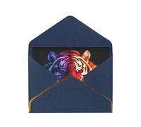 OIBNKCN The Colorful TigerUnique Elegant Greeting Cards-Blank Inside, All Occasion Card Assortment,Includes Envelopes and Gold Stickers.