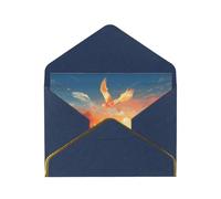 OIBNKCN The eagle flyingUnique Elegant Greeting Cards-Blank Inside, All Occasion Card Assortment,Includes Envelopes and Gold Stickers.