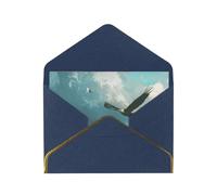 OIBNKCN The eagle soaringUnique Elegant Greeting Cards-Blank Inside, All Occasion Card Assortment,Includes Envelopes and Gold Stickers.