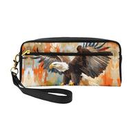 OIBNKCN The fierce eagle flying Versatile Travel Makeup Bag - Double-Sided Print, Ultra-Soft PU Leather Cosmetic Organizer for Women, Mothers Day Gifts & Teacher Appreciation