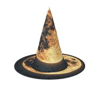 OIBNKCN The golden moon. Halloween Hat Witch Hat â€“ Perfect for Women, Men,Witches Hat Decor for Hanging, and Party Use