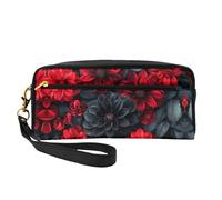 OIBNKCN The graceful and magnificent dark rose Versatile Travel Makeup Bag - Double-Sided Print, Ultra-Soft PU Leather Cosmetic Organizer for Women, Mothers Day Gifts & Teacher Appreciation