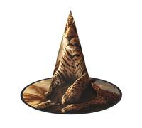 OIBNKCN The leopard lost Halloween Hat Witch Hat – Perfect for Women, Men,Witches Hat Decor for Hanging, and Party Use