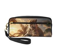 OIBNKCN The leopard lost Versatile Travel Makeup Bag - Double-Sided Print, Ultra-Soft PU Leather Cosmetic Organizer for Women, Mothers Day Gifts & Teacher Appreciation