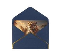 OIBNKCN The leopard lostUnique Elegant Greeting Cards-Blank Inside, All Occasion Card Assortment,Includes Envelopes and Gold Stickers.