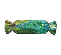 OIBNKCN The Magnificent Peacock Cylindrical Pillow-Premium Bed Pillows, Side Sleeper Neck Support, Decorative Candy Design, Soft and Durable