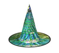 OIBNKCN The magnificent peacock Halloween Hat Witch Hat - Perfect for Women, Men,Witches Hat Decor for Hanging, and Party Use