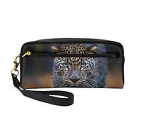 OIBNKCN The majestic African leopard Versatile Travel Makeup Bag - Double-Sided Print, Ultra-Soft PU Leather Cosmetic Organizer for Women, Mothers Day Gifts & Teacher Appreciation